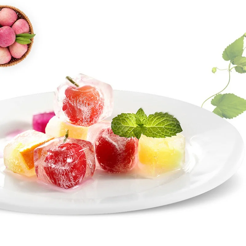 24 Сетки лоток для льда Форма с крышкой для льда для дома DIY квадратная форма для Льда Фруктовый Мороженица