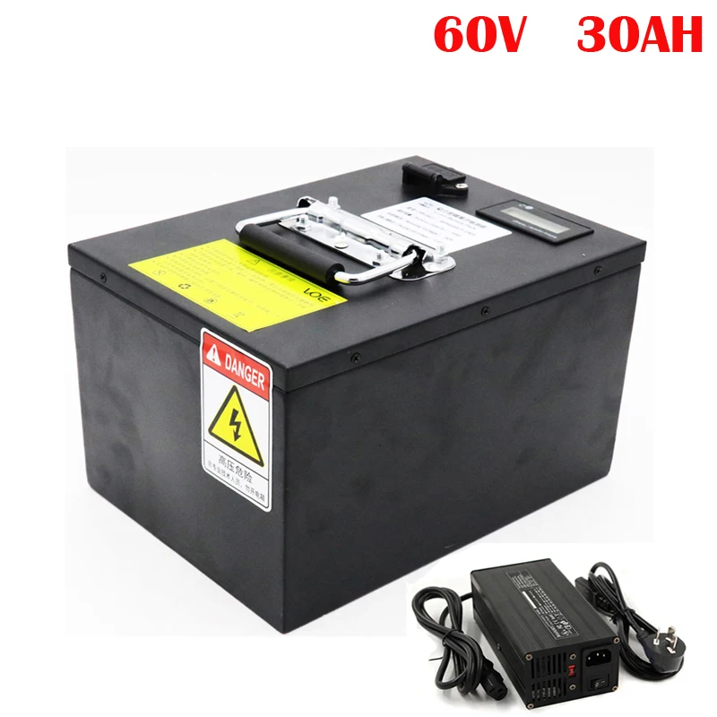 

No taxes Customized high capacity 60V 30Ah 2400W Lithium ion Battery Pack with 40A BMS 5A Charger