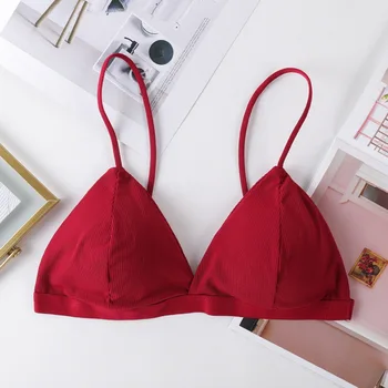 

New Seamless Bra Women Soft Bras Girls Bralette Sexy Solid Lingerie Thin Strap Wire Free Push Up Bra Backless Comfort Underwears