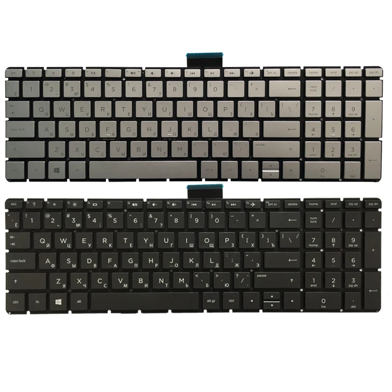 New Laptop Russian Keyboard For HP 17-AR 17-BS 17-AK 17-AE 17G-BR 17Q-BU 17Z-AK 17T-BS RU Black/Silver | Компьютеры и офис