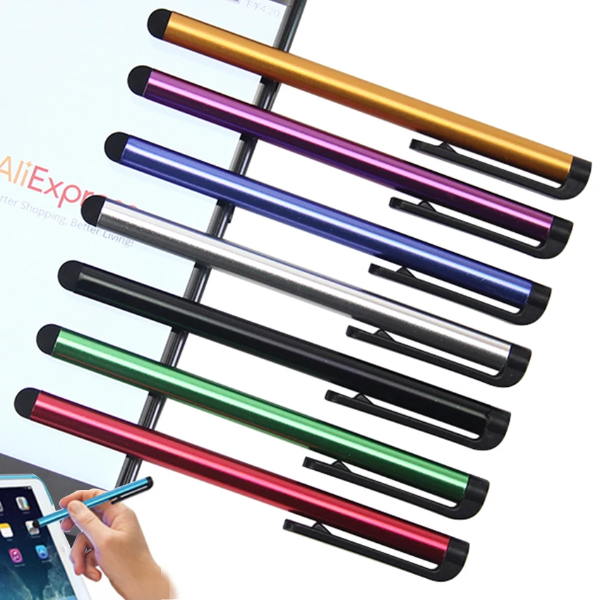 100 шт./лот емкостный сенсорный экран стилус для Samsung Galaxy Ipad Air Mini iPhone Android Phone Tablet