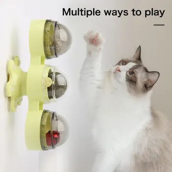 

Pet Cat Sucker Rotatable Windmill Turntable Toy Silicone Material Safe and Soft Pet Toy