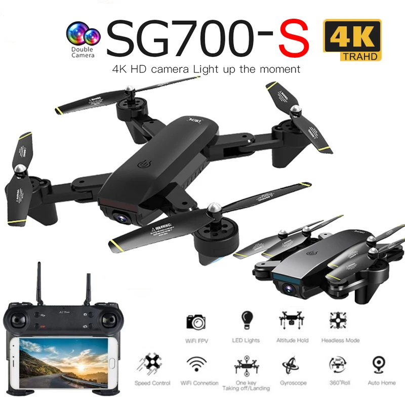 

ZLL SG700S Professional Foldable Mini Drone Dual Camera 1080P 4K Drone HD WiFi FPV Optical Flow Selfie RC Quadrocopter Boy Toy