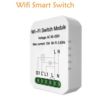 

US Version Smart Home Wifi Switch Smart Life/Tuya APP Single Pole 3 Way 1 Gang Module 90-250V Switch Work With Alexa Google Home