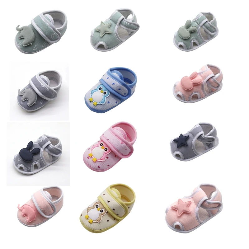 

New Baby Shoes Cartoon Animal Newborn Girls Infant Shoes Prewalkers Crib Shoe Nonslip Black Baby Boys Cotton
