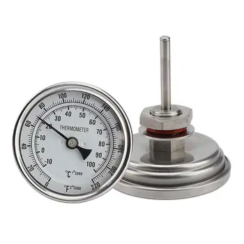 

3" Dial Analog homebrew thermometer Kit 2" Probe 0 - 220 Degrees Homebrew beer Kettle wine with nuts o-ring washer PXPC