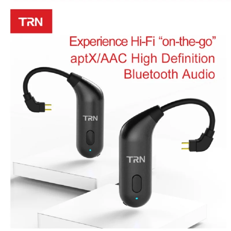 TRN Bluetooth V5.0 MMCX/0,75 Pin BT20S ушной крючок Разъем для наушников Bluetooth адаптер HIFI ATP-X для TRN V80/X6/IM2/ST1/i8