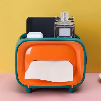 

Multifunctional Tissue Box Retro Tissue Container Creative TV Shaped Paper Towel Storage Box