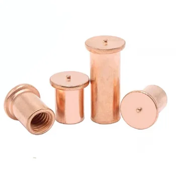 

50PCS M3 M4 M5 Copper plated welding Stud standoff screws soldering pin PCB LED SMT thread connector Copper Stud Welding screw