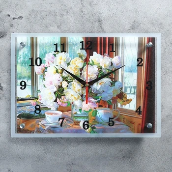 

Wall Clock, Series: flowers, "Flowers in a Vase", 25x35 cm 3519812