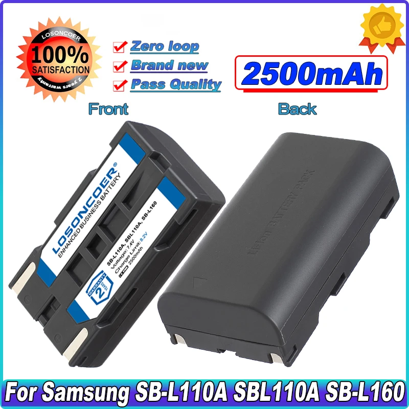 

LOSONCOER 2500mAh Battery For Samsung SB-L110A SBL110A SB-L160 SBL160 SB-L320 SBL320 SB-L480 SBL480 SB-L110A SB L110A Battery