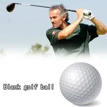 

1Pcs White Golf Ball Practice Rubber Two Piece Ball Tournament New Blank Ball Professional