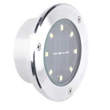 8 светодиодов алюминиевый наземный светильник на солнечных батареях садовый пейзаж лужайка лампа закаленное стекло погребенный светильник s Открытый Дорожный лестничный светильник ing