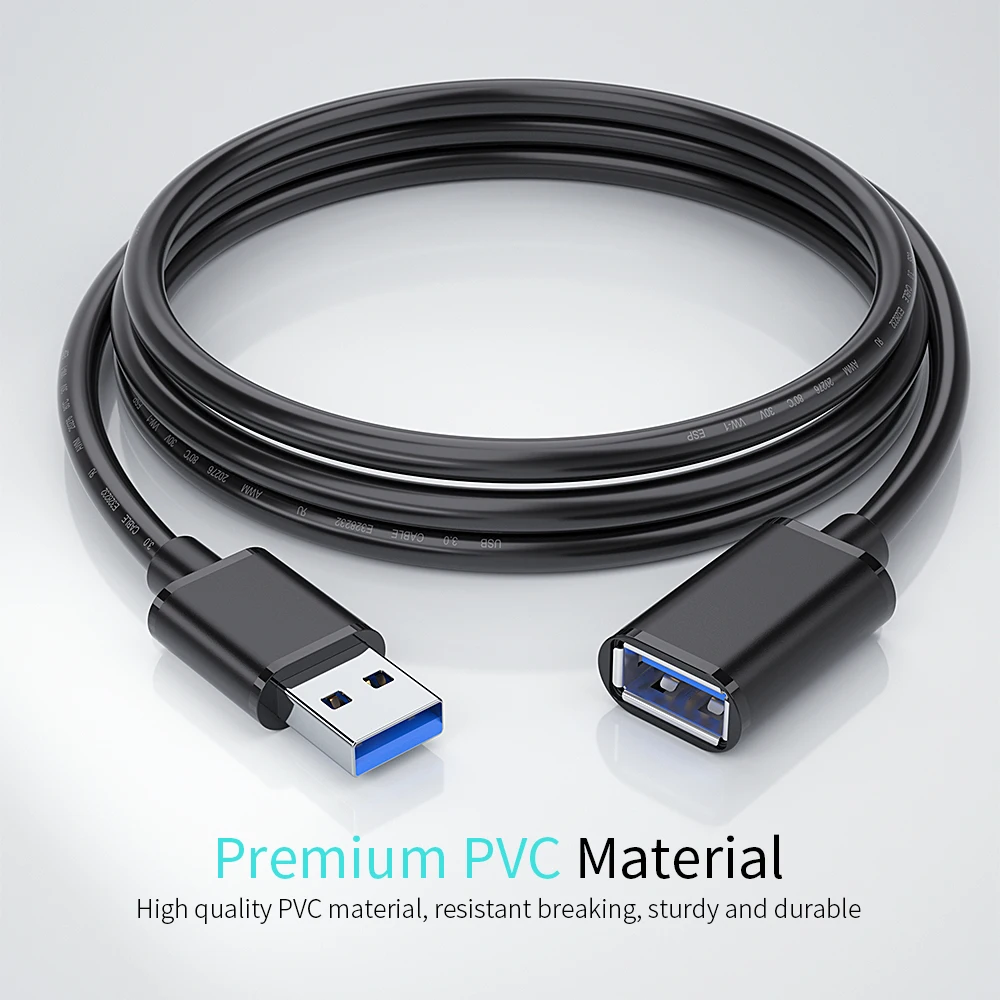Essager USB 3,0 кабель-удлинитель папа-папа USB3.0 удлинитель 5 Гбит/с USB удлинитель для передачи данных для радиатора жесткий диск Webcom PC