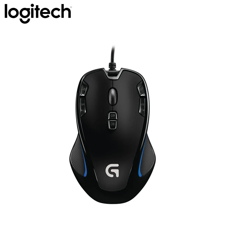 Проводная игровая мышь logitech G300S, компьютерная, видео, геймерская мышь, 2500 dpi, оптическая, 9 перезаряжаемых программируемых кнопок, мышь для ПК/ноутбука