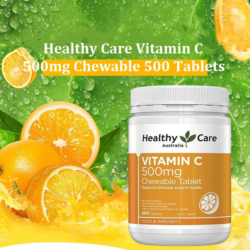 Healthy Care Vitamin C 500mg Chewable 500 Tablets (1)