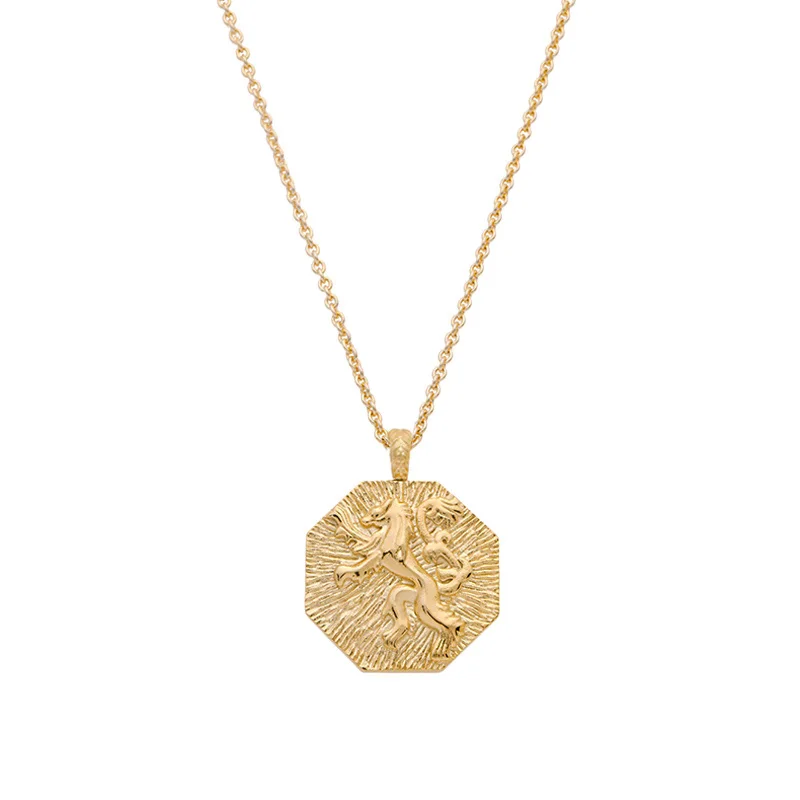 

Brass With 18K Gold Vintage Animal Charm Chains Necklace Women Jewelry Designer T Show Party Runway Sweety Boho Japan Korea