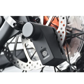 

Smart Bicycle Fingerprint Disc Brake Lock Anti-theft Fingerprint Smart Lock BT Connection APP Remote Control Unlock Waterproof
