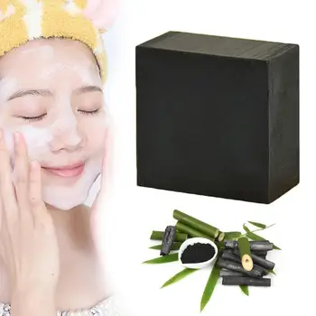 

Bamboo Charcoal Black Soap Clean Deep Clean Skin Whitening Soap Maquiagem Handmade Skin Care Bath Body Removal Oil