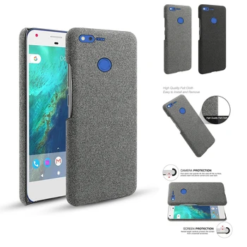 

For Google Pixel/Pixel XL Case Retro Woven Fabric Cloth Slim Anti-scratch Hard PC Cover For Google Pixel XL 2 2 XL 3 3A 4 Case