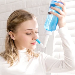 300ml & 500ml Adults Children Nasal Wash Cleaner Nose Protector Cleans Moistens Child Adult Avoid Allergic Rhinitis Neti Pot