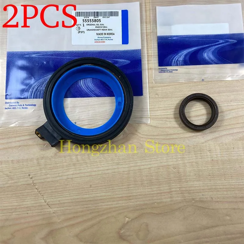 2PCS Engine Crankshaft Front Rear Oil- Seal For Chevrolet Cruze Aveo Opel Vauxhall Astra Zafira 24447223 55555805 12592355