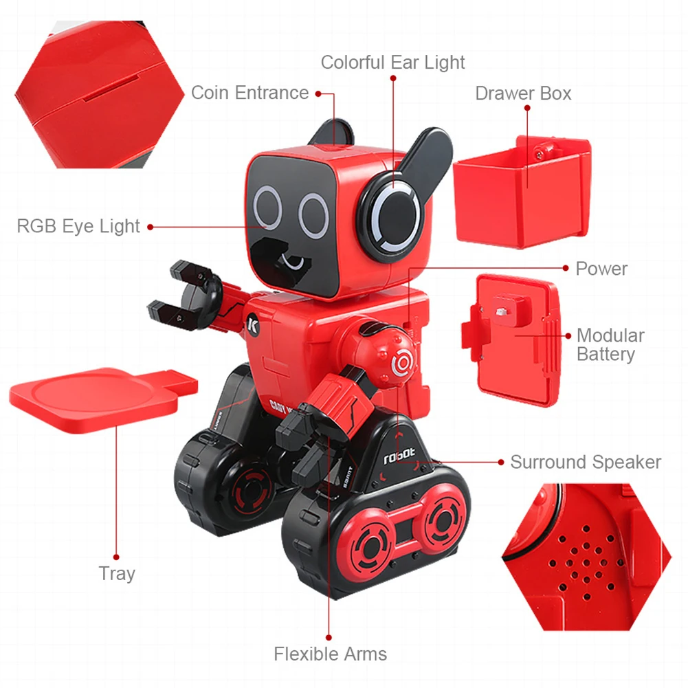 Программируемый RC робот Голосовое управление поет танец встроенный банк монет детская игрушка умный робот для детей красиво Разработанный игрушки подарки