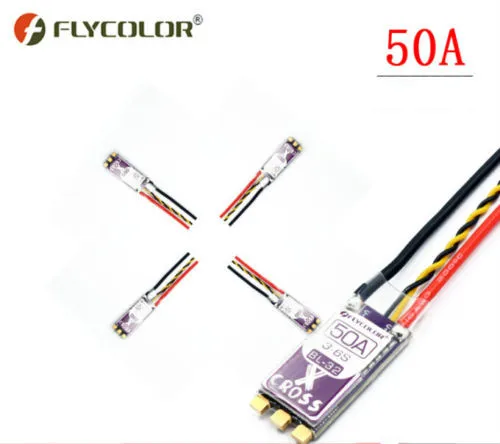 

Hot Flycolor X-Cross Blheli_32 50A 3-6S ARM 32bit DSHOT1200 Brushless ESC for RC Racer FPV Racing Drone