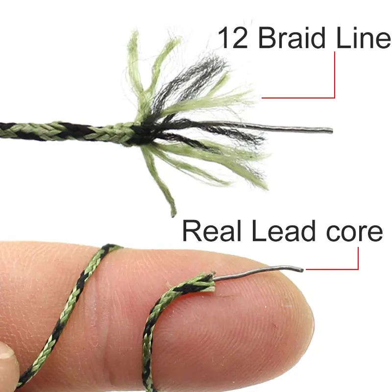 2PCS Fishing Carp Material for Carp Rig Leadcore line with Hybird