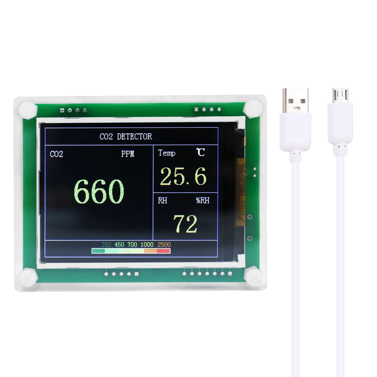 Digital Gas Detector CO2 Meter Multifunctional Air Analyzer Portable Quality Monitor With LCD Display For Home | Инструменты