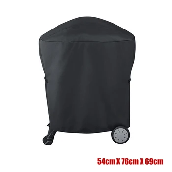 

New Black Polyester BBQ Cover Rolling Cart Barbecue Grill Protective Cover for Weber Q1000 2000 Series #7113 Camping BBQ Supplie