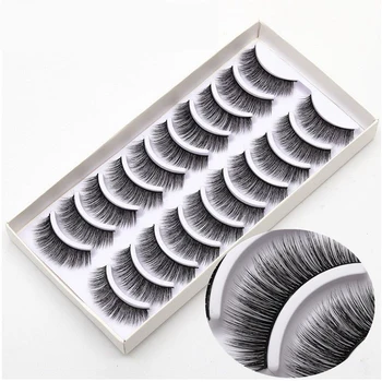 

10 pairs of 3D mink false eyelashes natural thick fluffy false eyelashes false eyelashes long makeup extension mink eyelashes