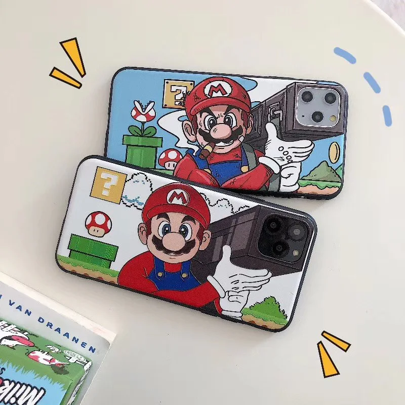 Новый мультяшный Классический игровой Супер Марио 3D рельефный чехол для