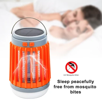 

Solar Powered Outdoor Mosquito Fly Bug Insect Zapper Killer Trap Lamp LED