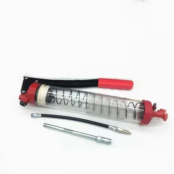 

600CC Manual Oil Grease Gun Transparent Butter Syringe Vehicle Repair Lubrication Tool Kit for SUV Truck Excavator General Car