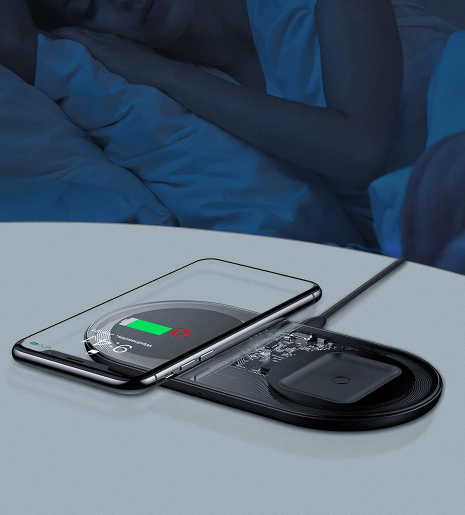 Baseus Chargeur sans fil double 2-en-1 édition Pro-6