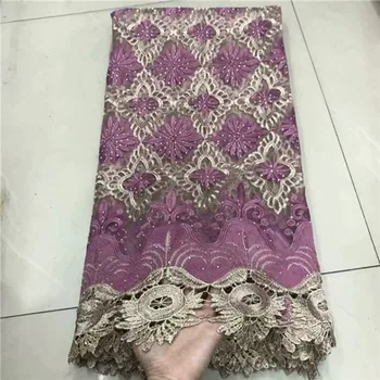 

Wholesale price French embroidery lace material nice net lace fabric for dress ZQN218(5yards/lot)