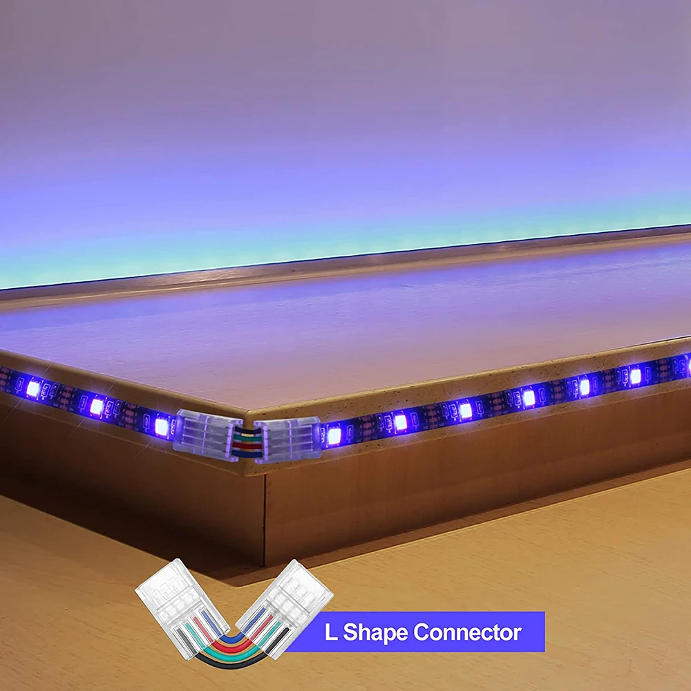 Connettore Per Striscia LED 4 Pin 10 Mm RGB Senza Saldatura Per 5050 Smd Forma A L~p140124196 - Foto 5