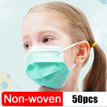 

50Pcs Disposable Children Breathable Anti Dust Haze Outdoor Face Mouth Mask