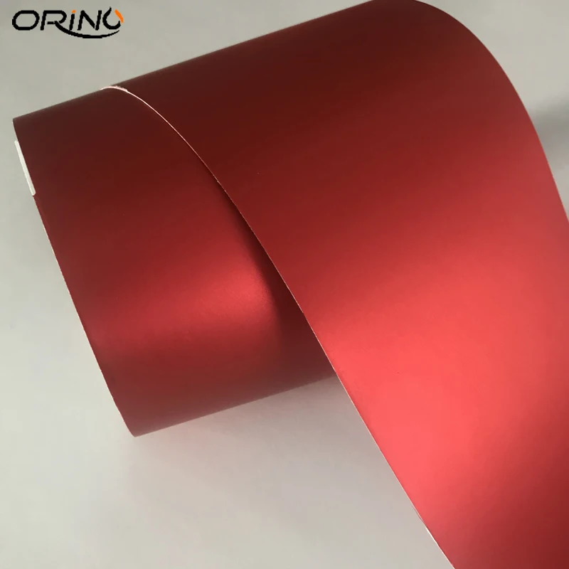 Matt Metallic Red Vinyl Wrap Sticker-5