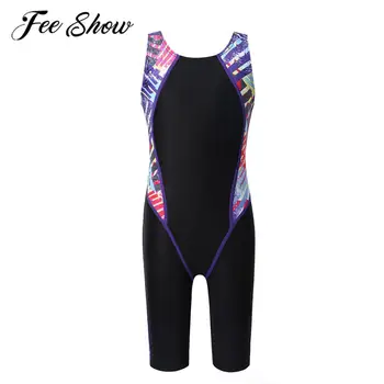 

FEESHOW Summer Rash Guard Swimsuit Kids Girls Athletic Competitive One-Piece Racerback Swimsuits Swimwear Bathing Suit Beachwear