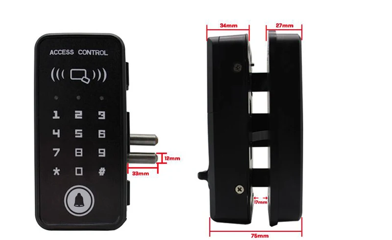 Glass Wooden Door Home Office Anti-theft Remote Control Smart Electric Lock Access Control Lock