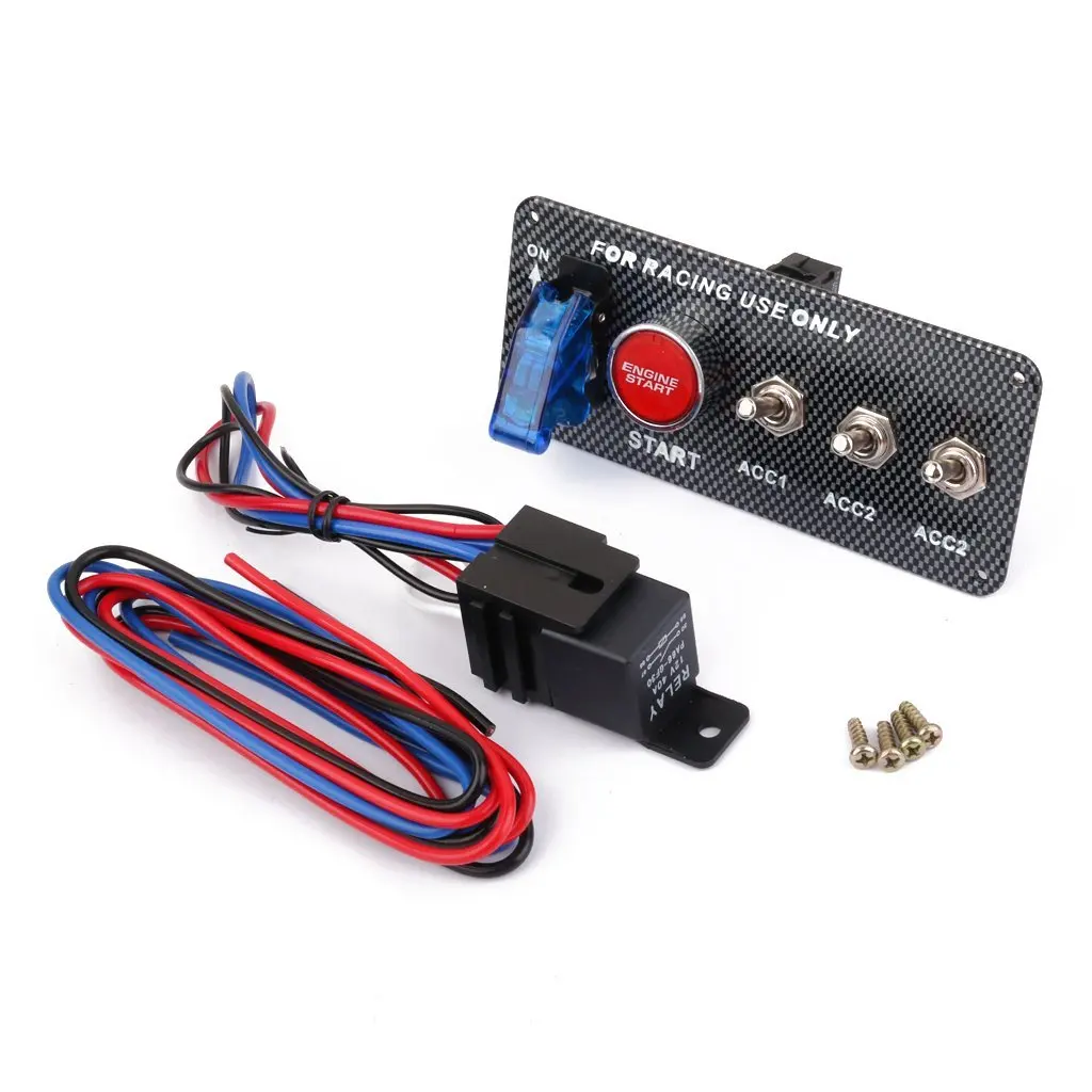 

Hot New 12V Blue Racing Car Ignition Switch Toggle Switch Start Panel
