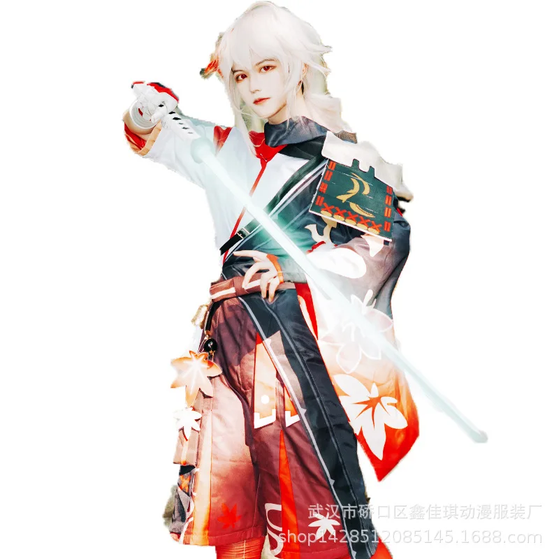 Genshin Impact Kazuha Haori for Mens， Anime Game Character Kimono，Cosplay  Fashion Mid Sleeve Tops