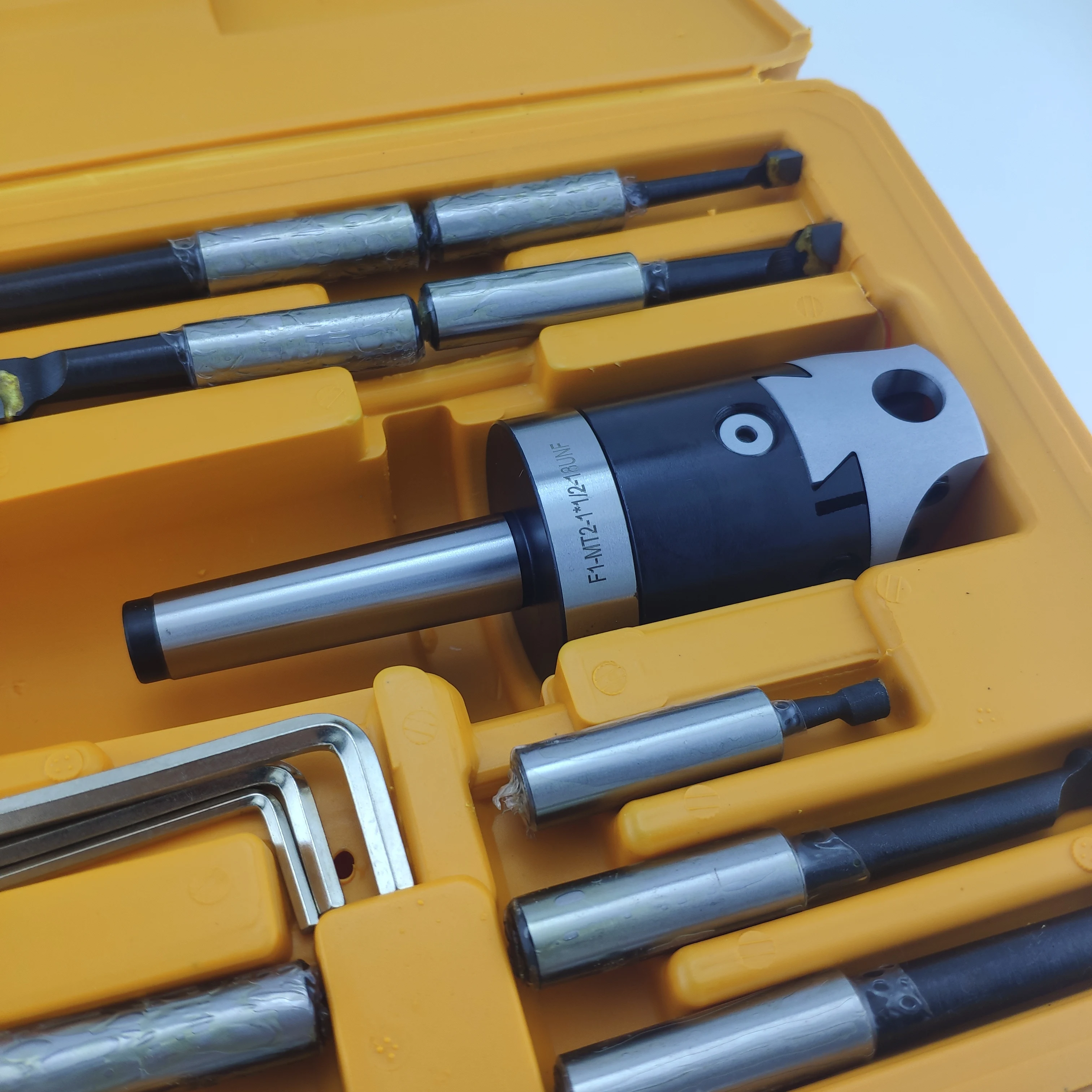 Boring head set F1-12mm Boring head MT2 shank M10 drawbar thread 9pcs 12mm carbide boring bar