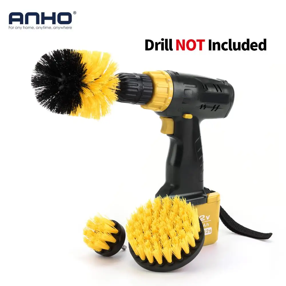 

3pcs Power Scrubber Brush Set Bathroom Drill Scrubber Brush For Cleaning Drill Attachment Kit Power Scrub Brush Car Cleaning
