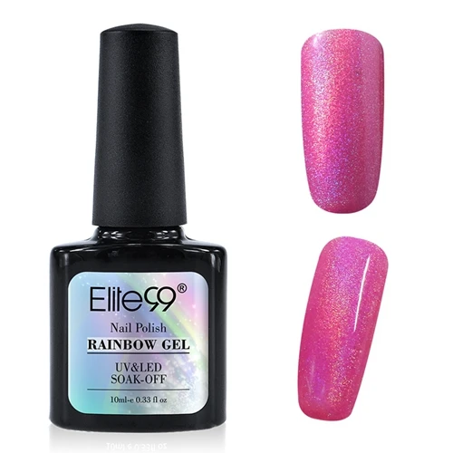 Elite99 Радужный гель для ногтей с блёстками лак Soak Off UV светодиодный голограмма лак для ногтей 10 мл голографический эффект лак для ногтей - Цвет: 7005