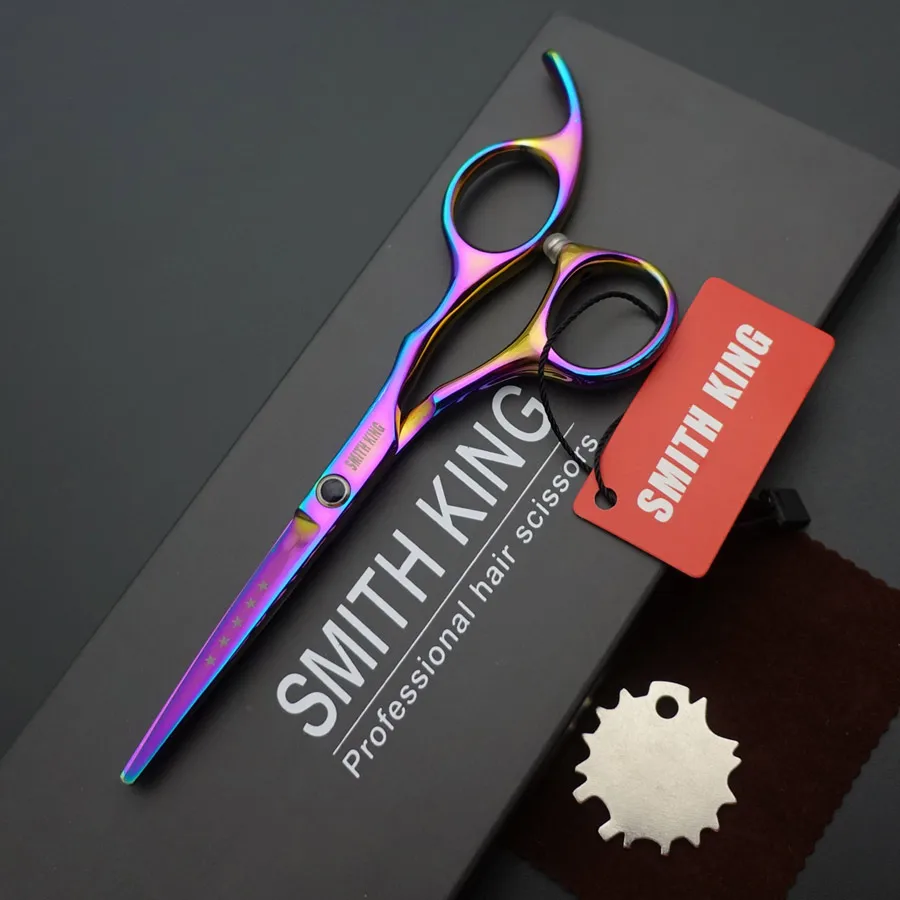 " Профессиональные парикмахерские ножницы, 5 дюймов ножницы для резки Парикмахерские ножницы+ Подарочная коробка/кейс/наборы - Цвет: Многоцветный
