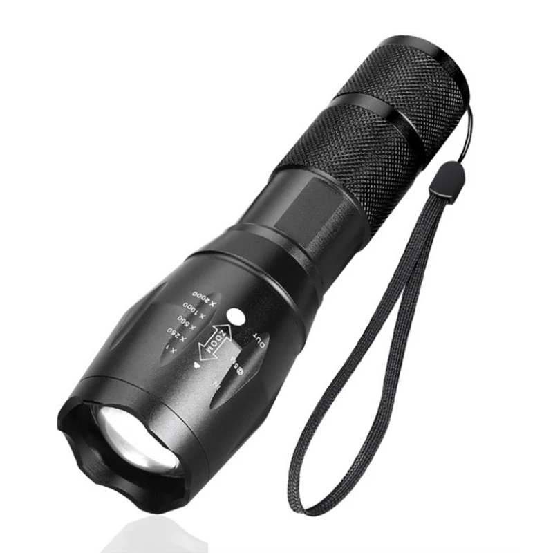 T6 flashlight Светодиодный тактический фонарь LM1000 XML T6 фонарь Lanterna вспышки Масштабируемые Водонепроницаемые 5 режимов наружного кемпинга портативное освещение - Испускаемый цвет: T6 flashlight