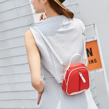 

Women Backpack Multi-Function Small Backpack Ladies Shoulder Crossbody Bag Soft Leather Female Mini